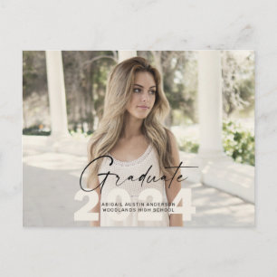 2024 Simple Grad Photo  Postcard