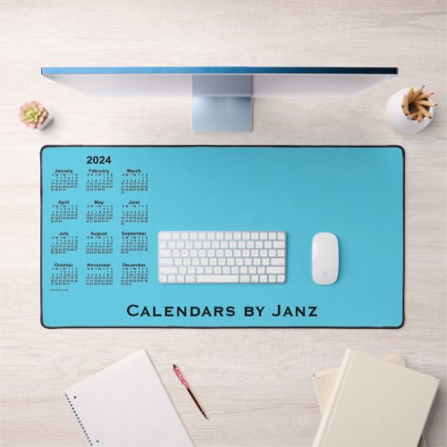 2024 Sky Blue Calendar by Janz Desk Mat
