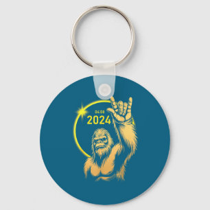 2024 Solar Eclipse Bigfoot Rock April Total Solar Keychain