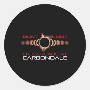 2024 Solar Eclipse Carbondale Illinois  Classic Round Sticker