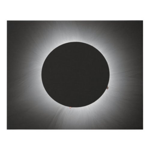 2024 Solar Eclipse _ Corona Faux Canvas Print