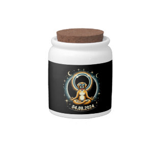 2024 Solar Eclipse Dog Candy Jar