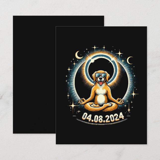2024 Solar Eclipse Dog Note Card (Front/Back)