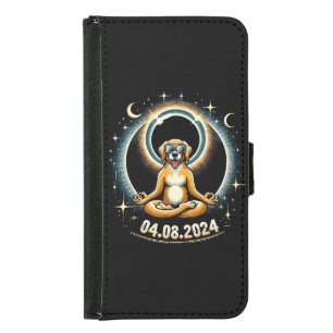 2024 Solar Eclipse Dog Samsung Galaxy S5 Wallet Case