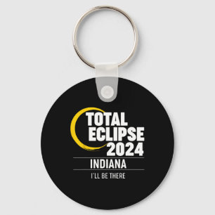 2024 Solar Eclipse Indiana Keychain