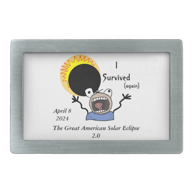 2024 Solar Eclipse Survival Edition Belt Buckle (Front)