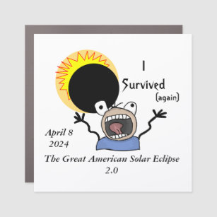 2024 Solar Eclipse Survival Edition Car Magnet