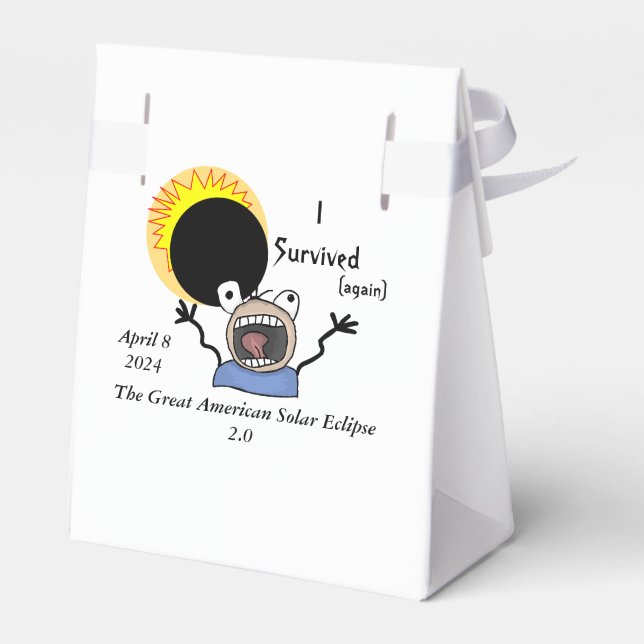2024 Solar Eclipse Survival Edition Favor Boxes (Back Side)