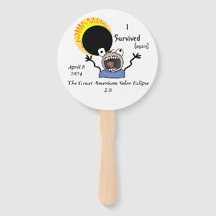 2024 Solar Eclipse Survival Edition Hand Fan