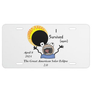 2024 Solar Eclipse Survival Edition License Plate