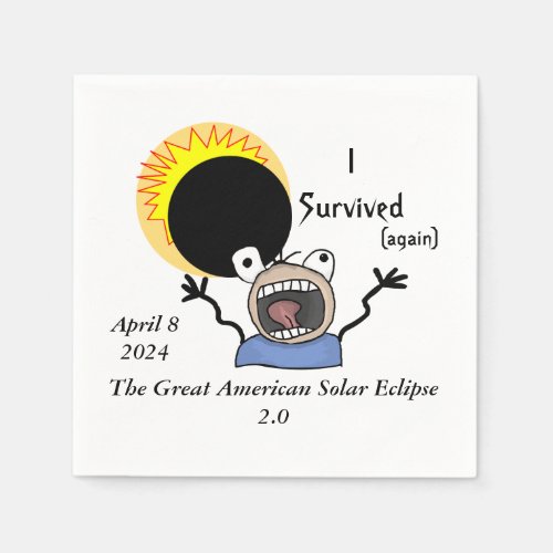 2024 Solar Eclipse Survival Edition Napkins