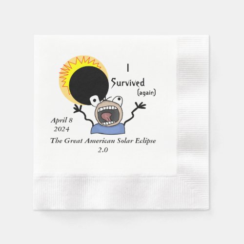 2024 Solar Eclipse Survival Edition Napkins