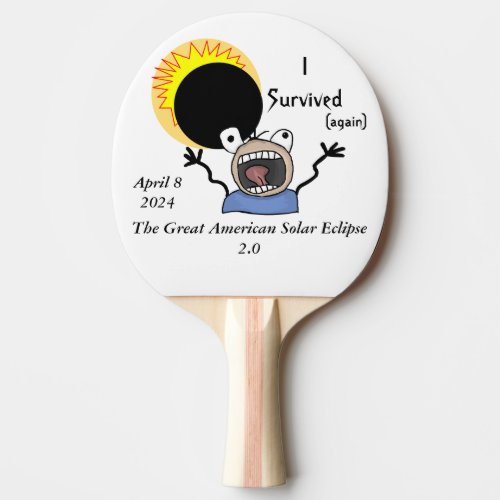 2024 Solar Eclipse Survival Edition Playing Ping Pong Paddle