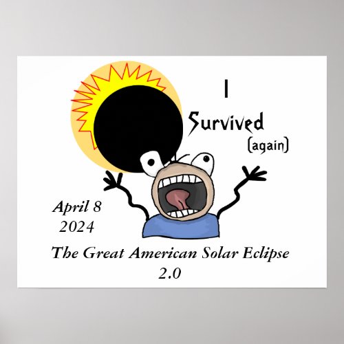 2024 Solar Eclipse Survival Edition Poster