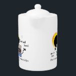 2024 Solar Eclipse Survival Edition Teapot<br><div class="desc">Celebrate your survival of the April 8,  2024 "Great American Solar Eclipse 2.0" with this simple but trendy “I Survived (again)” cartoon eclipse with freaked-out observer. All texts and images are fully customizable.</div>