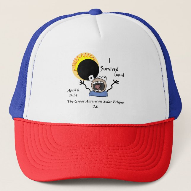 2024 Solar Eclipse Survival Edition Trucker Hat (Front)