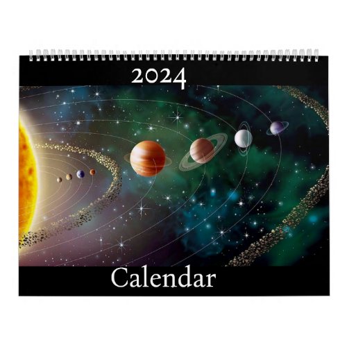 2024 Solar System Dated Calendar 