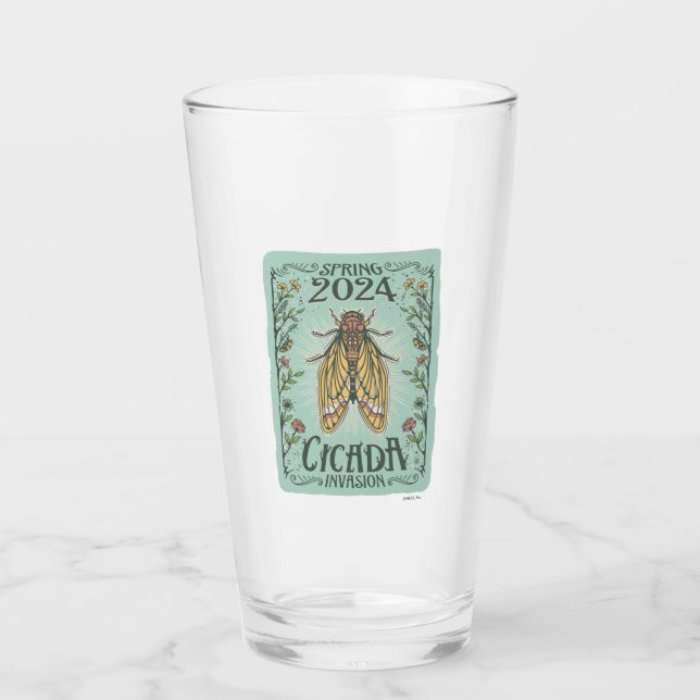 2024 Spring Cicada Invasion Glass (Front)
