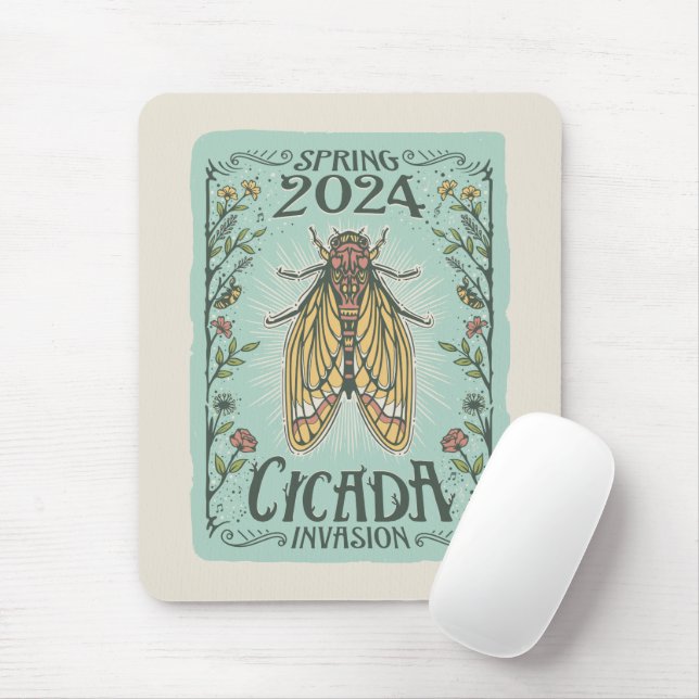2024 Spring Cicada Invasion Mouse Pad (With Mouse)