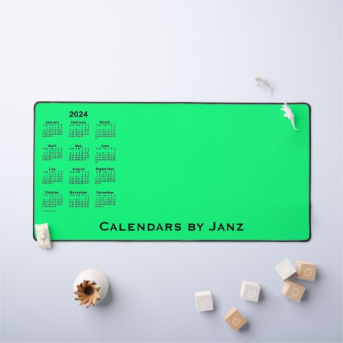2024 Spring Green Calendar by Janz Desk Mat