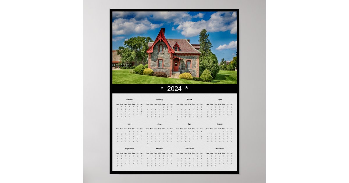 2024 St. Peter's House at Marist Wall Calendar Pos Poster Zazzle