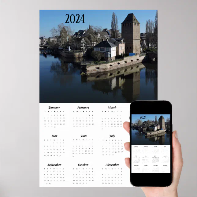 2024 Strasbourg Alsace France Calendar Poster Zazzle