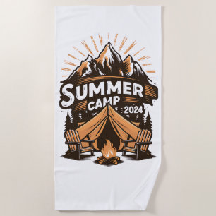2024 Summer Camp Summer Camping Vacation Matching Beach Towel