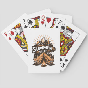 2024 Summer Camp Summer Camping Vacation Matching Poker Cards