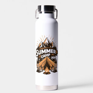 2024 Summer Camp Summer Camping Vacation Matching Water Bottle