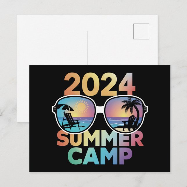 2024 Summer Camp Vacation Matching Family Group Postcard (Front/Back)