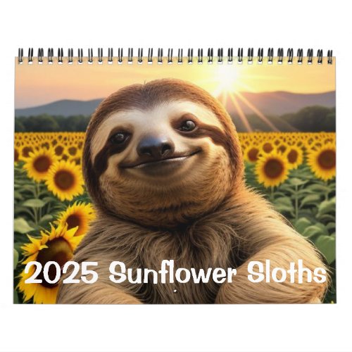 2024 Sunflower Sloths Calendar