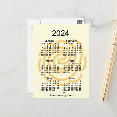 2024 Sunny Days 6 Month Mini Calendar by Janz Postcard