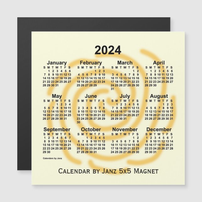 2024 Sunny Days Calendar by Janz 5x5 Magnet (Front/Back)
