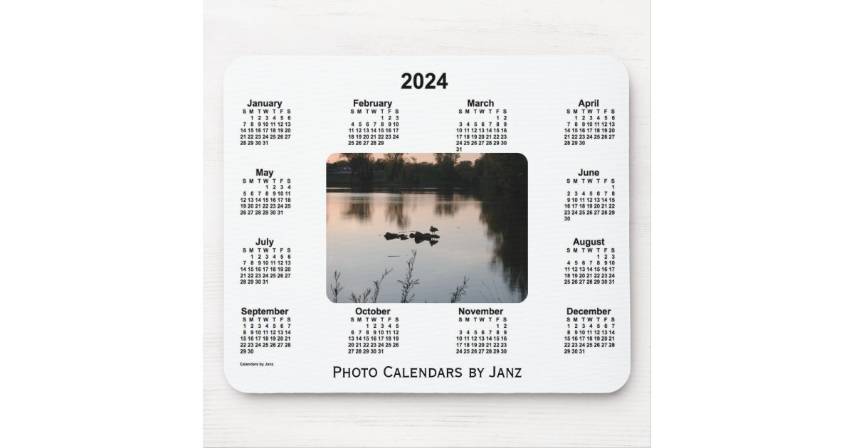 2024 Sunset Photo Calendar by Janz Mouse Pad