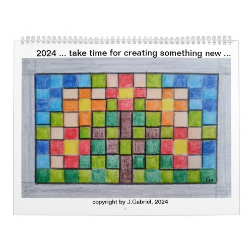 2024  take time creating something new  calendar