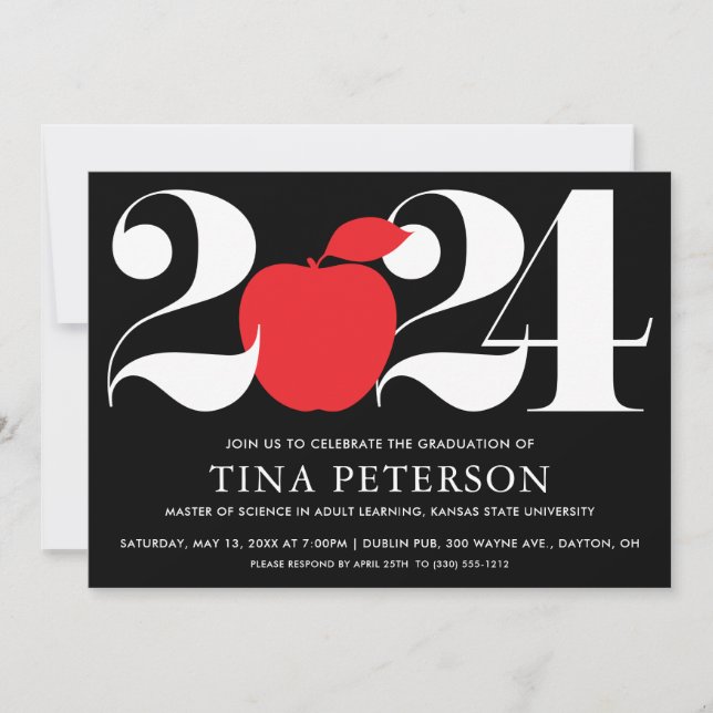 2024 Teacher Graduation Party Invitation (Front)