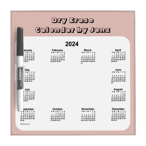 2024 Thistle Calendar by Janz Dry Erase Board