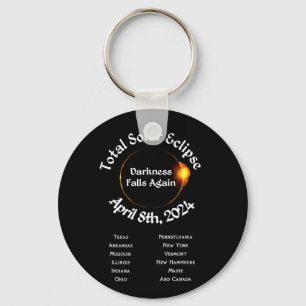 2024 Total Eclipse Darkness Falls Again  Keychain