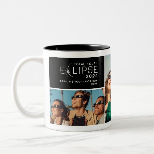 2024 Total Solar Eclipse 3_Photo Souvenir Two_Tone Coffee Mug