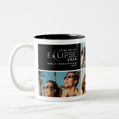 2024 Total Solar Eclipse 5_Photo Souvenir Two_Tone Coffee Mug