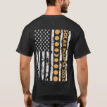 2024 Total Solar Eclipse American Flag Back Print T-shirt at Zazzle