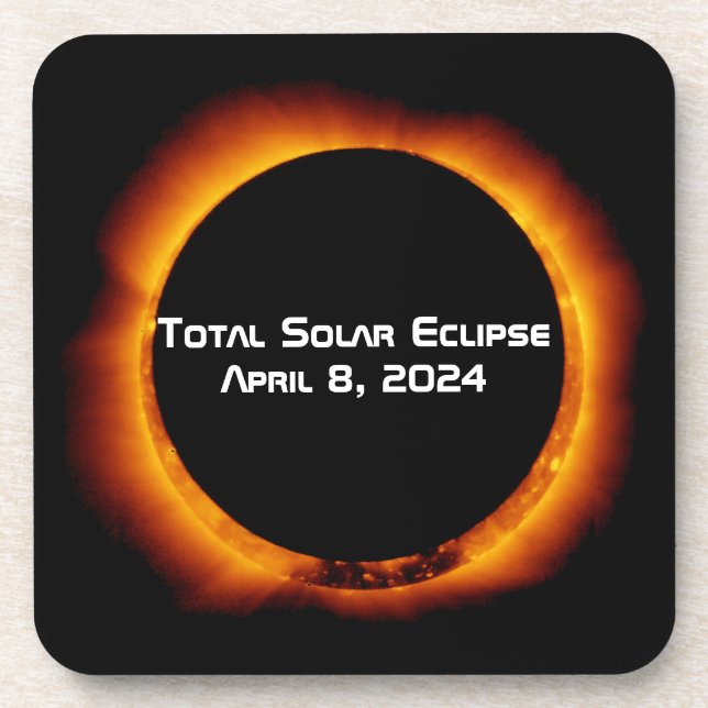 2024 Total Solar Eclipse Beverage Coaster (Front)