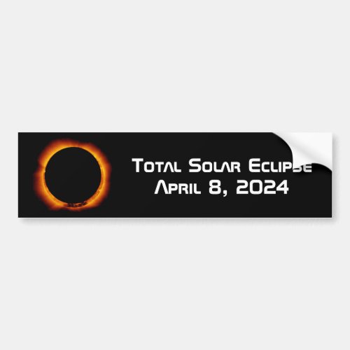 2024 Total Solar Eclipse Bumper Sticker