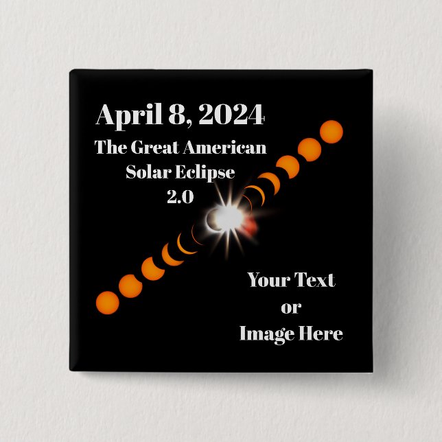 2024 Total Solar Eclipse Button (Front)