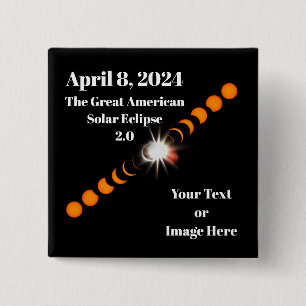 2024 Total Solar Eclipse Button