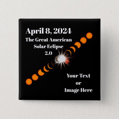 2024 Total Solar Eclipse Button