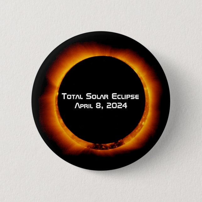 2024 Total Solar Eclipse Button (Front)