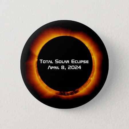 2024 Total Solar Eclipse Button