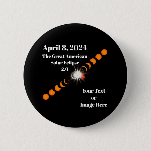 2024 Total Solar Eclipse Button (Front)