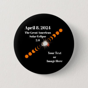 2024 Total Solar Eclipse Button